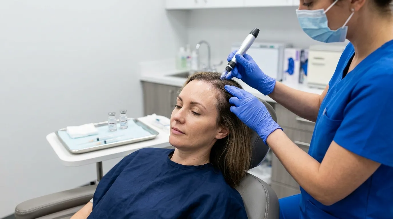 During Exosome Hair Therapy